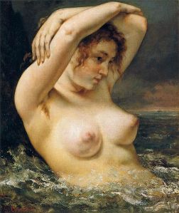The woman in the waves